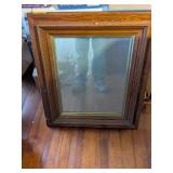 VINTAGE OAK FRAME HALLWAY MIRROR