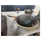 ENAMELWARE POT AND BOWL
