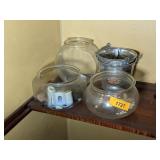 3 GLASS FISHBOWLS