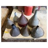 7 METAL FUNNELS
