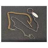 2 VINTAGE POCKET WATCH CHAINS