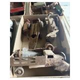 ANTIQUE METAL AND WOOD FARM TOYS