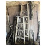 2 WOODEN LADDERS