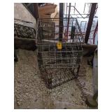 2 METAL MILK BOTTLE CRATES