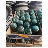 VINTAGE GLASS INSULATORS - 1 BOX