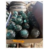 VINTAGE GLASS INSULATORS - 1 BOX
