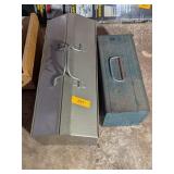 2 METAL TOOL BOXES