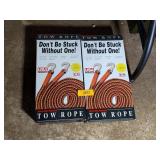 2 NEW HEAVY DUTY TOW ROPES WITH HOOKS