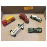 5 - VINTAGE METAL AND RUBBER TOY CARS