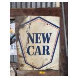 METAL NEW CAR SIGN