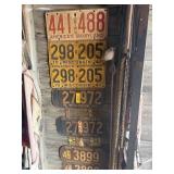 1940S, 30S, AND MORE LICENSE PLATE ON WALL