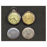 LENOX AND UNMARKED INGRAHAM POCKET WATCHES