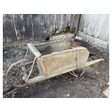 ANTIQUE STEEL WHEEL WHEELBARROW