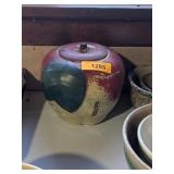 APPLE COOKIE JAR WITH LID