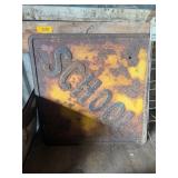VINTAGE METAL SCHOOL SIGN