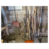 SHOVELS, BROOMS, PITCH FORKS, AND MORE