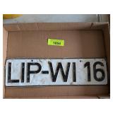 VINTAGE NARROW LICENSE PLATE