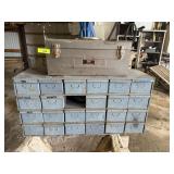 METAL TOOLBOX WITH HARDWARE ORGANIZER