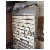METAL SHELF WITH PARTS BIN