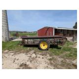 VINTAGE JOHN DEERE MANURE SPREADER/WOOD TRAILER