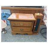 SMALL TV STAND AND TISSUE/VHS STAND