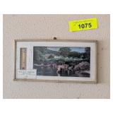 ANTIQUE WALL THERMOMETOR, WALLACE BUECHEL