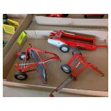 TRU SCALE METAL SPREADER, RAKE, AND MOWER TOYS