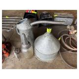 VINTAGE OILER, OIL CAN & FUNNEL
