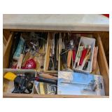DRAWER OF KITCHEN UTENSILS, KNIVES, AND MORE