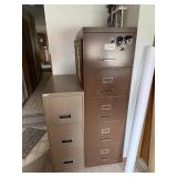 2 FILE CABINETS - 3 AND 5 DRAWERS