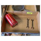 2 FORD VINTAGE WRENCHES AND IH KIDS MAILBOX