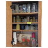 CABINET OF GLASS DRINKWARE