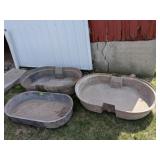 2 - PLASTIC HOG WATERING TANKS