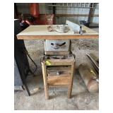 VINTAGE CRAFTSMAN TABLE SAW ON METAL STAND