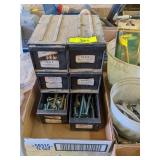 6 BIN HARDWARE ORGANIZER WITH CONTENTS