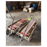 2 WOODEN RADIO FLYER WAGONS