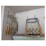6 VINTAGE FOLDING CHAIRS WITH BAD WEBBING