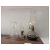 2 VINTAGE OIL LAMPS