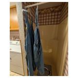 DENIM OVERALLS, PANTS AND MORE, MOSTLY 36/30