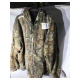 Camouflage hoodie sweatshirt with the zipper size