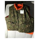 Orange and camouflage reversible vest size 2 XL