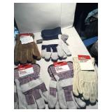 Five pair of leather gloves