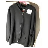 Black zippered sweatshirt with hood size 2 XL
