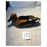 Porcelain duck planter