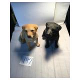 2 Plastic dogs