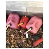 Three gas cans