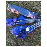 Three lawn chairs