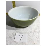 Green Pyrex bowl