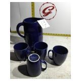 Corel stoneware picture in for coffee cups blue