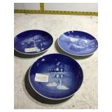 Three decorative plates